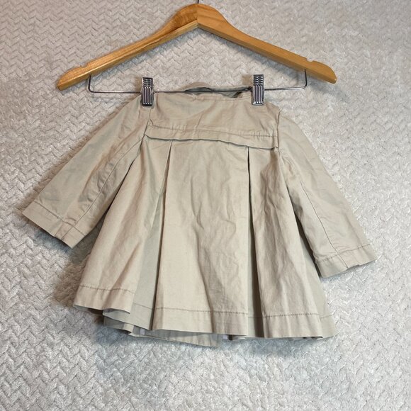 Baby Gap Baby Girls Tan Pleated‎ Pea Trench Coat Size 6-12 mos - Picture 5 of 8